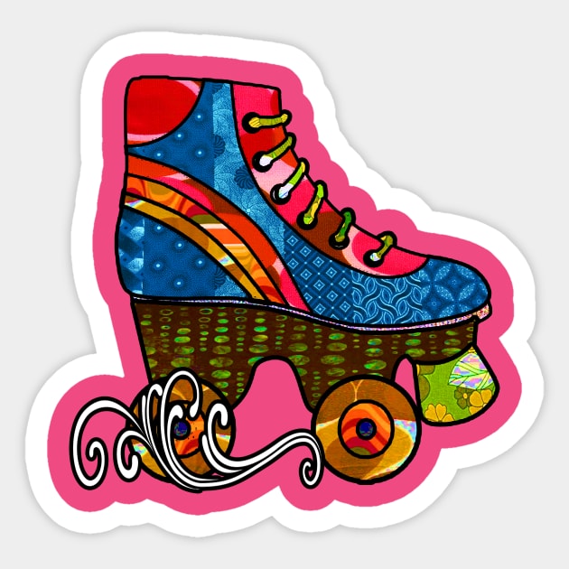 Roller Skate in Motion Sticker by artbyomega